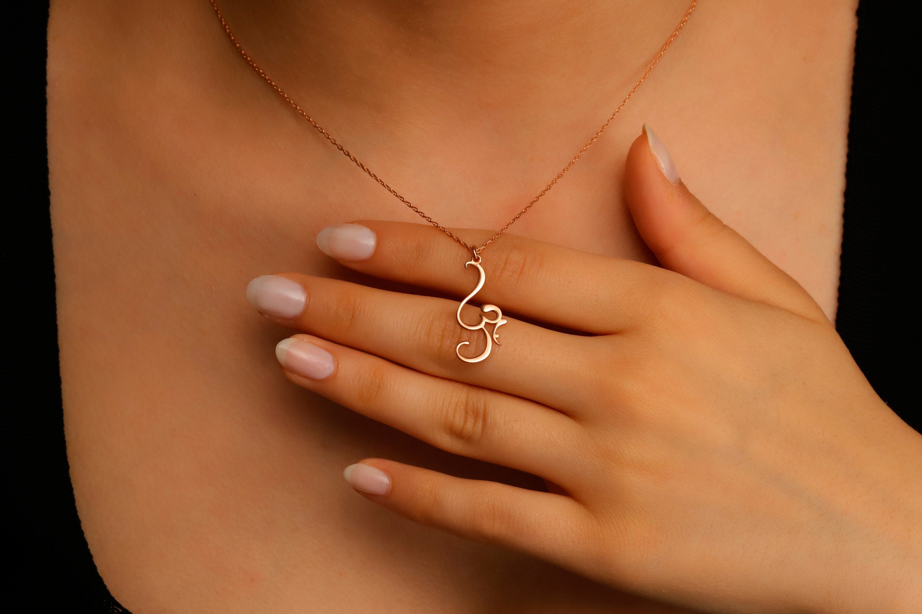 Sterling Silver Yoga Symbol Necklace
