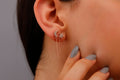Celestial Dreams Gold Dangle Earrings - Sparkling Moon & Star Design, Waterproof & Chic