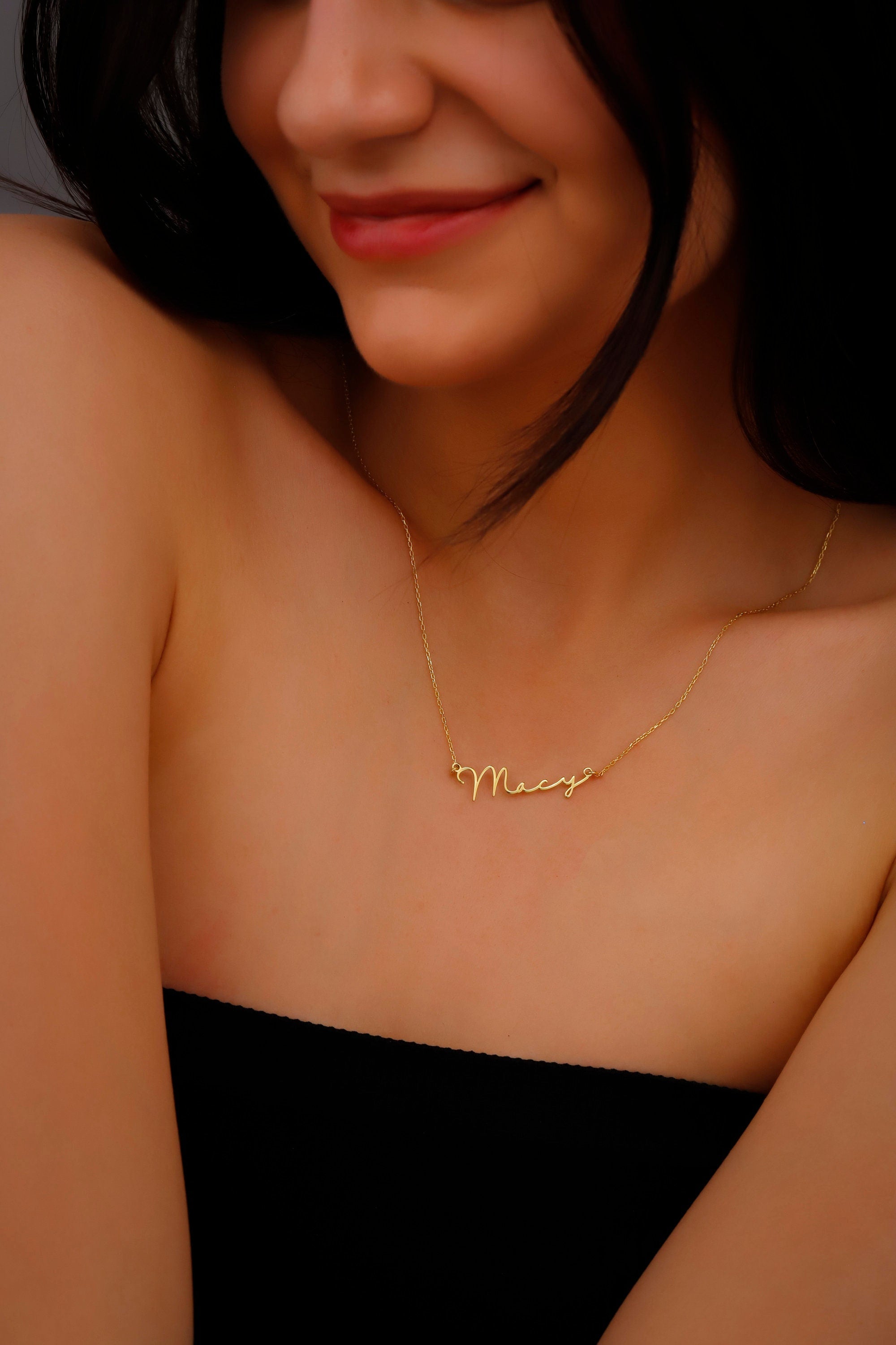 Gold & Grace Name Necklace - Stunning 10K Solid Gold Personalization
