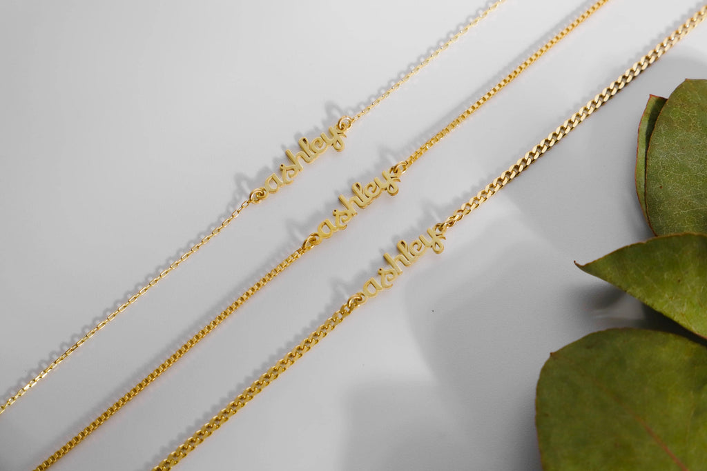Personalized Gold Name Necklace - Custom Dainty Jewelry for Moms, Family & Friends - Up to 3 Names