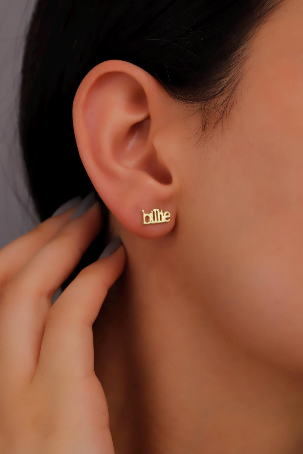 GoldNook Personalized Name Earrings - Dainty Solid Gold Jewelry for Unique Self-Expression and Meaningful Gifts