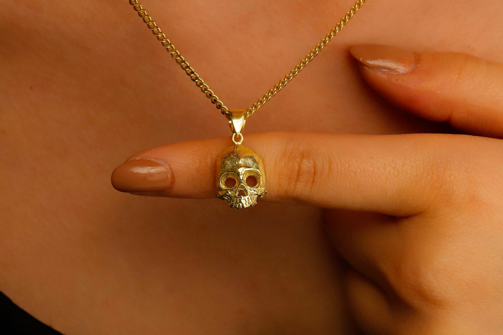 Skull Charm Necklace by SilverGoldandRose - Daring Elegance with a Touch of Edge
