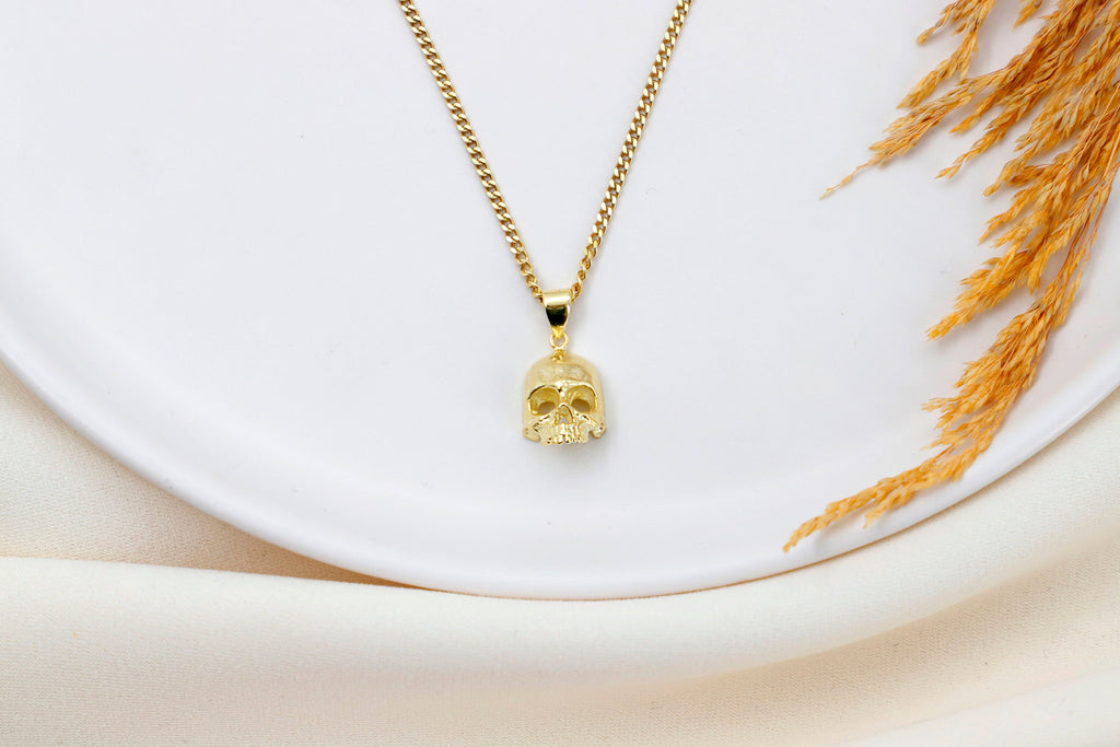 Skull Charm Necklace by SilverGoldandRose - Daring Elegance with a Touch of Edge