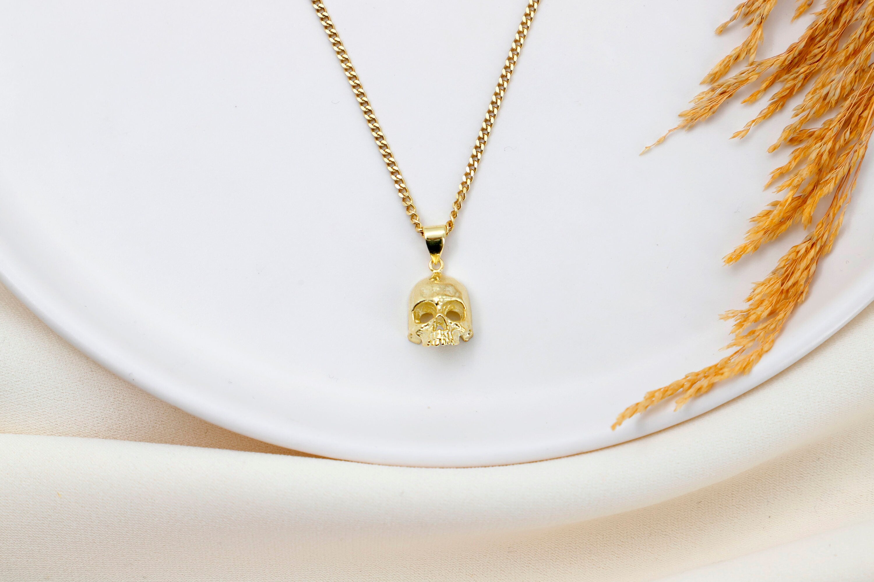 Skull Charm Necklace by SilverGoldandRose - Daring Elegance with a Touch of Edge