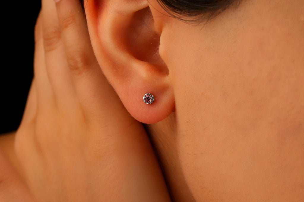 Birthstone Stud Earrings by SilverGoldandRose