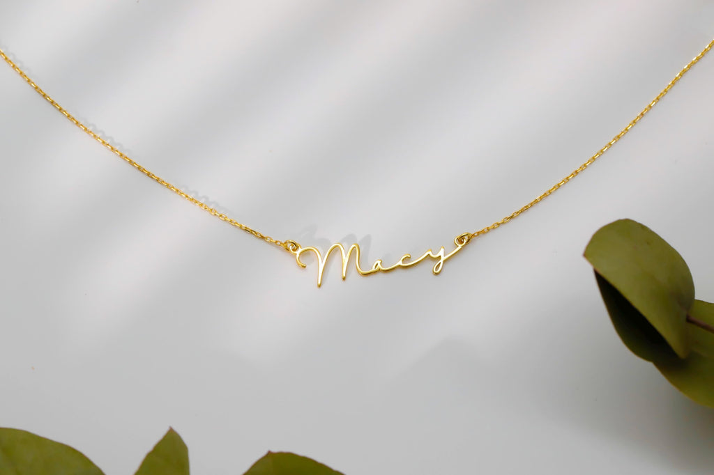 Gold & Grace Name Necklace - Stunning 10K Solid Gold Personalization