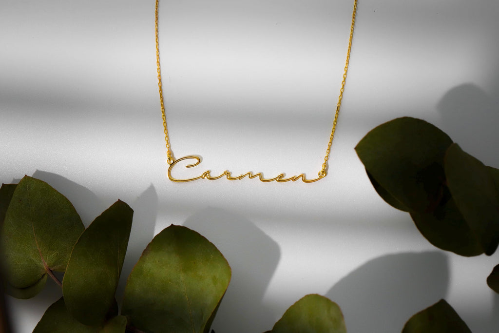 Gold & Grace Name Necklace - Stunning 10K Solid Gold Personalization