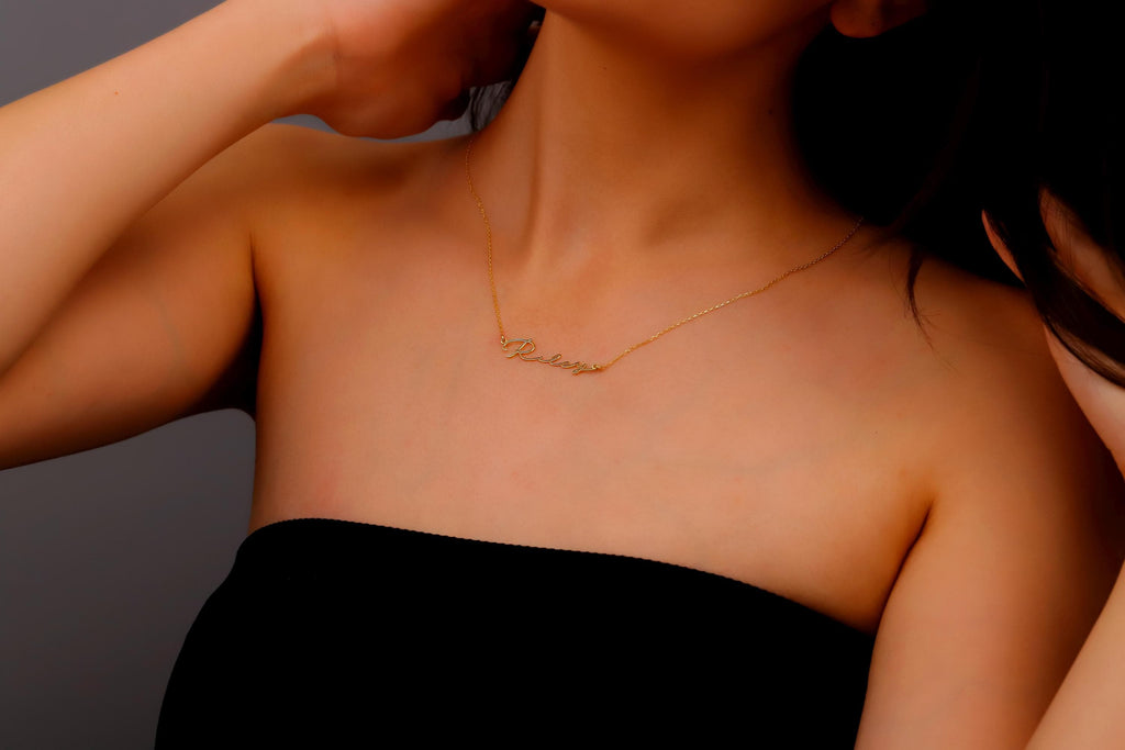 Personalized Gold Name Necklace - Customized 8K & 10K Solid Gold