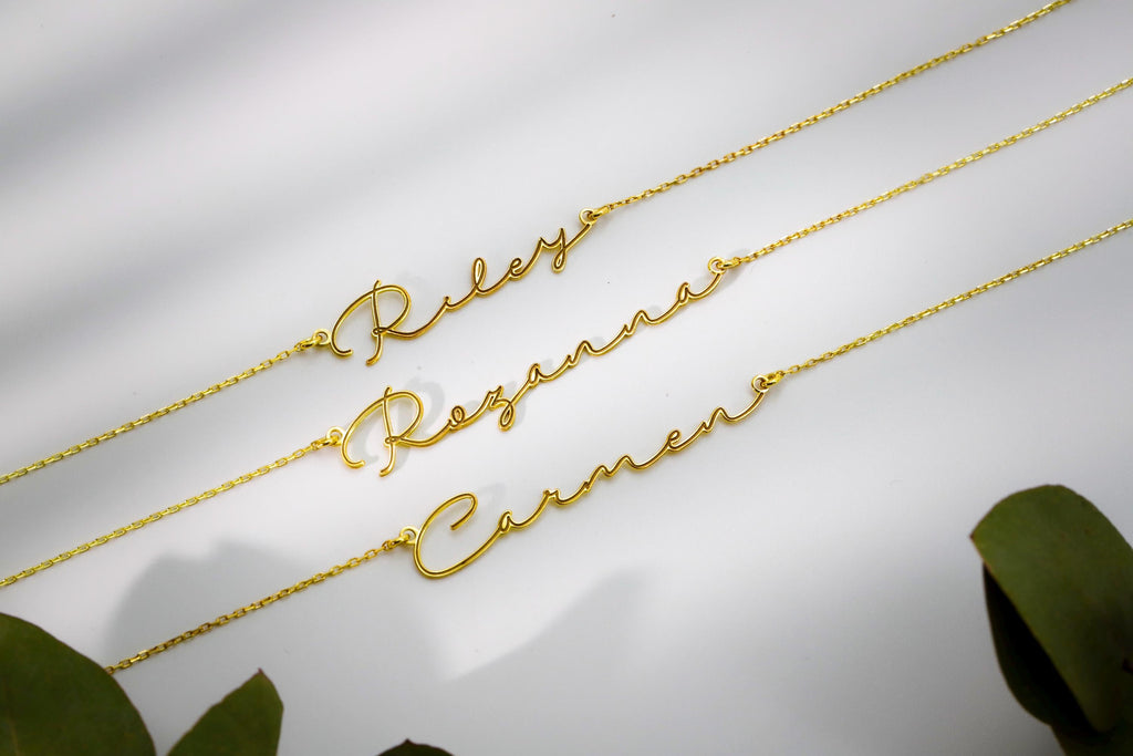 Personalized Gold Name Necklace - Customized 8K & 10K Solid Gold