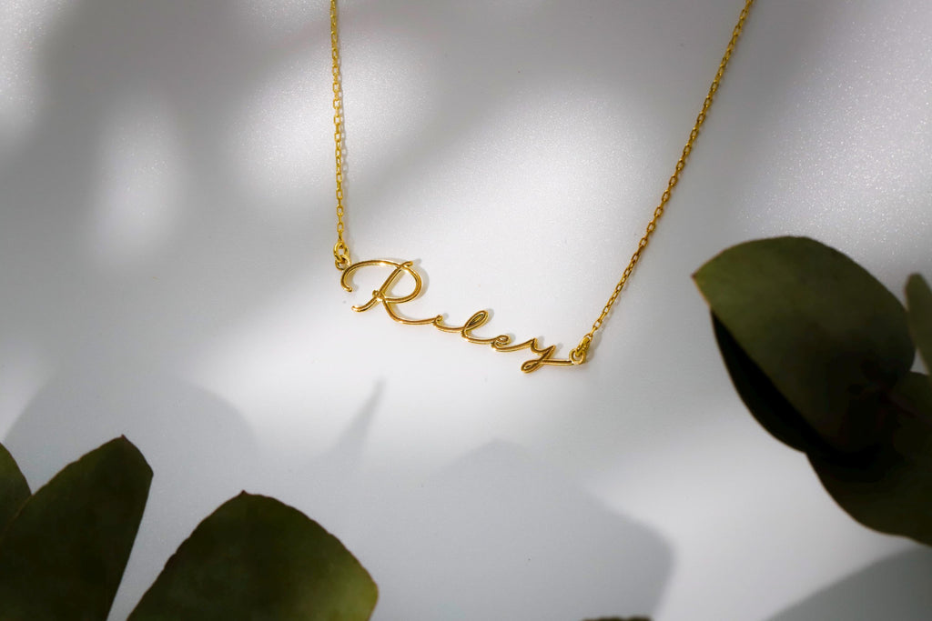 Personalized Gold Name Necklace - Customized 8K & 10K Solid Gold