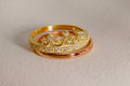 Gold Queen Crown Ring with Elegant Rose Band