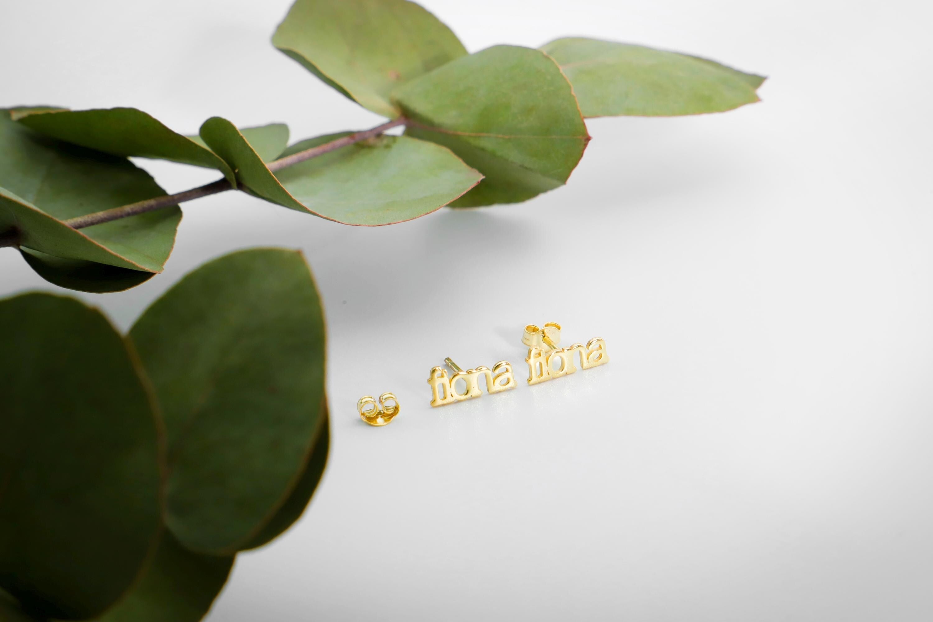 GoldNook Personalized Name Earrings - Dainty Solid Gold Jewelry for Unique Self-Expression and Meaningful Gifts