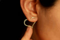 Heart Ear Jackets in 14K Gold | Modern Minimalist Design | Perfect Love Gift for Her