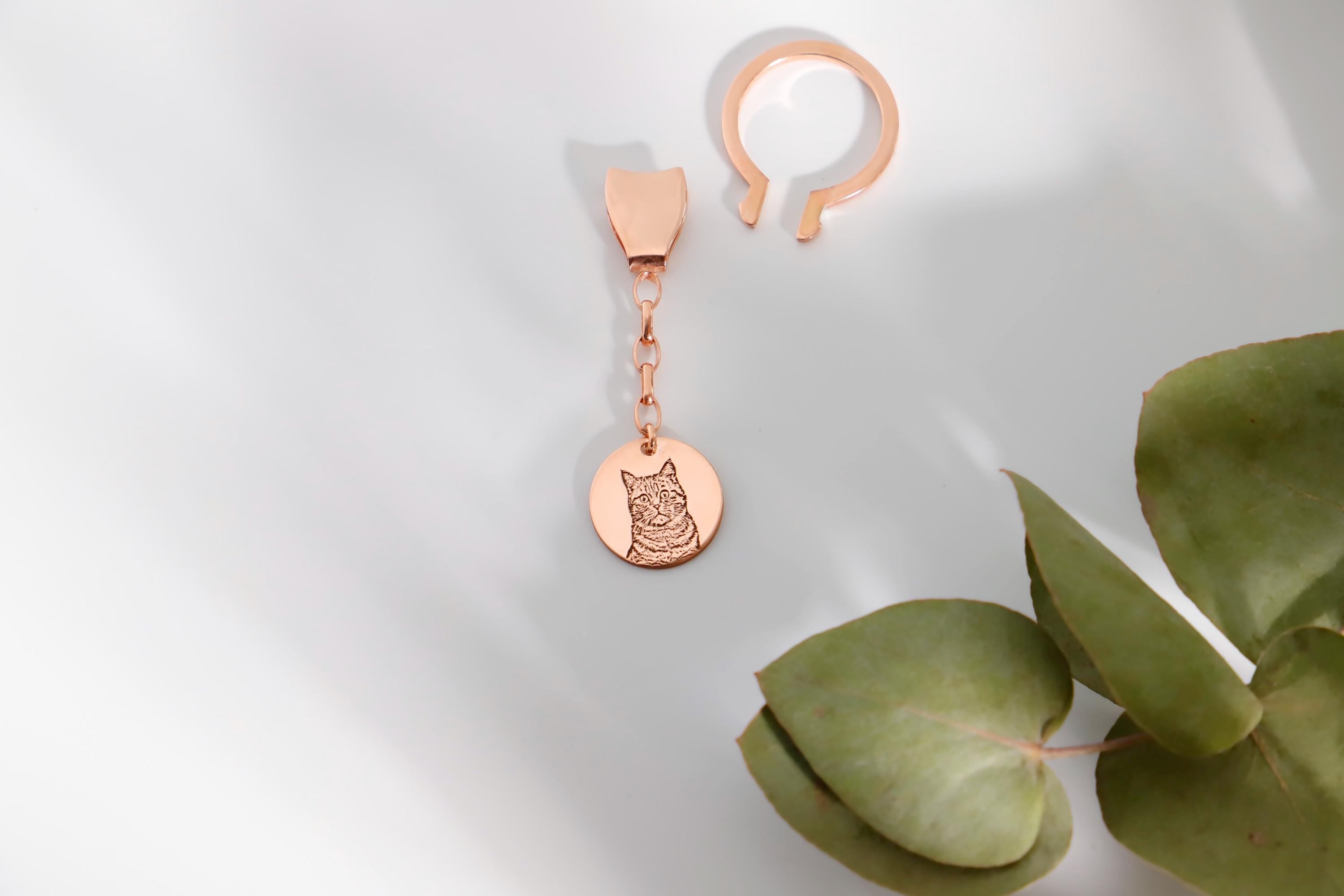 Purrsonalized Cat Keychain - Unique Custom Design for Cat Lovers by SilverGoldandRose