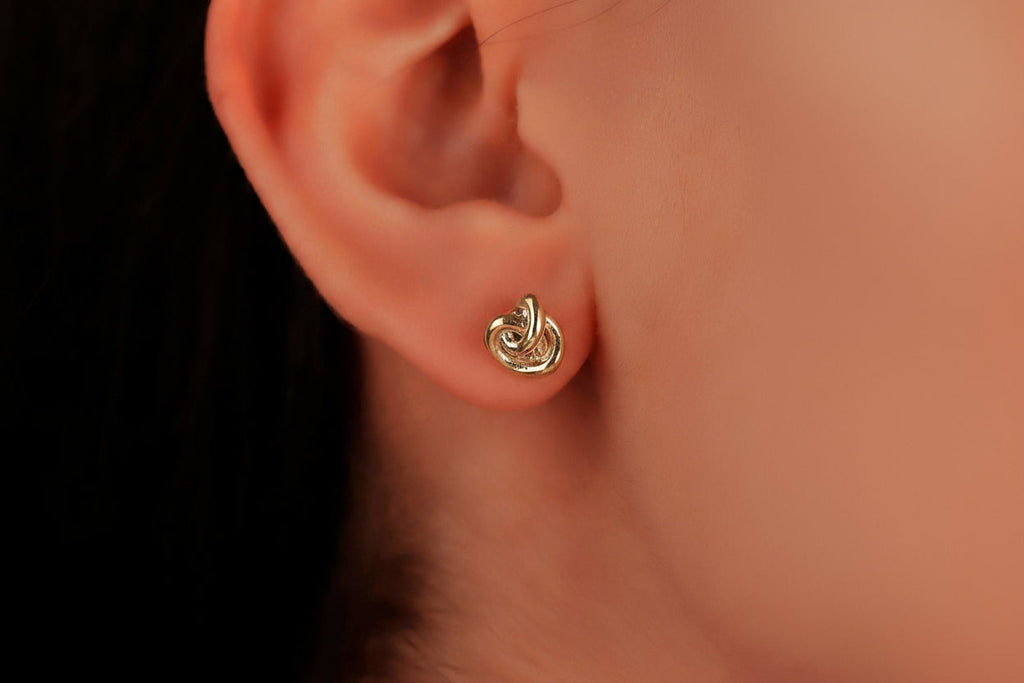 Love Knot Stud Earrings - 3 Dainty Styles in Gold, Rose Gold & Silver - Perfect Gift for Her, Limited Stock Available!
