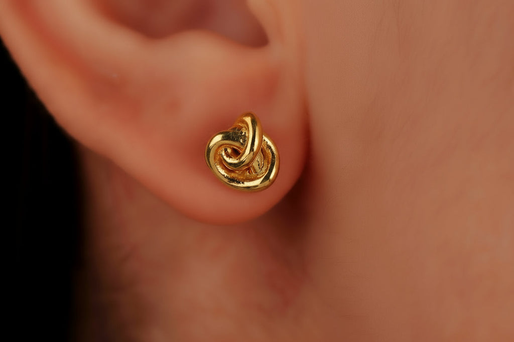 Love Knot Stud Earrings - 3 Dainty Styles in Gold, Rose Gold & Silver - Perfect Gift for Her, Limited Stock Available!