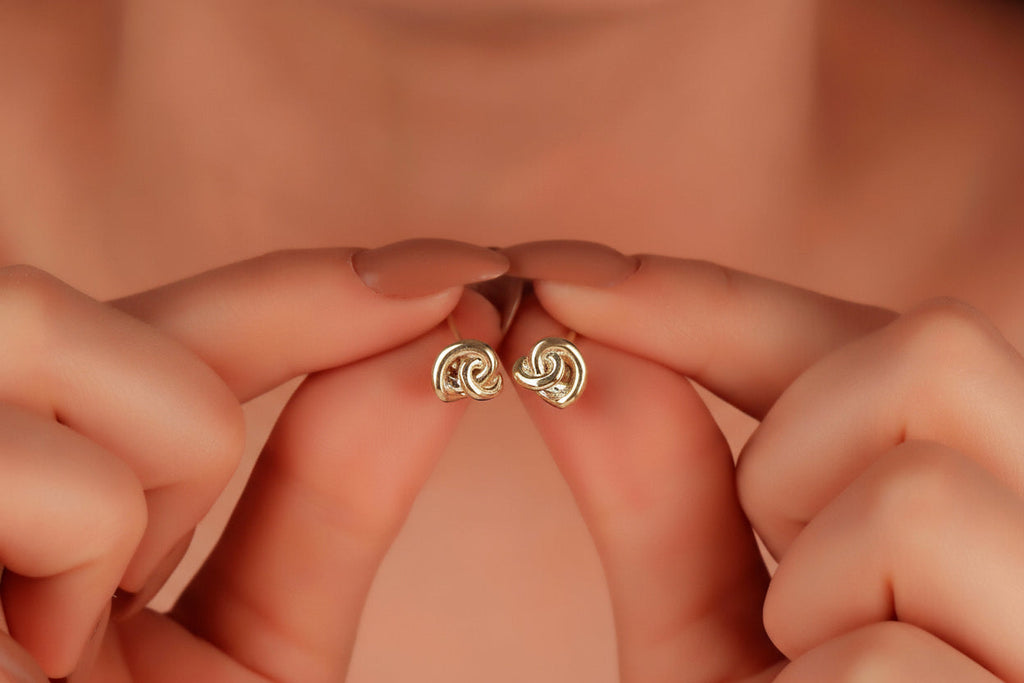 Love Knot Stud Earrings - 3 Dainty Styles in Gold, Rose Gold & Silver - Perfect Gift for Her, Limited Stock Available!