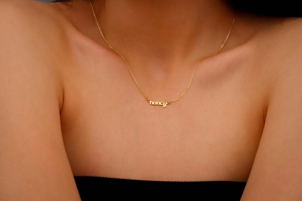 14K Gold Personalized Name Necklace - Shine Bright with Custom Elegance