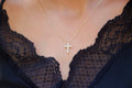 Radiant 14K Gold Diamond Cross Necklace - A Timeless Symbol of Faith and Elegance