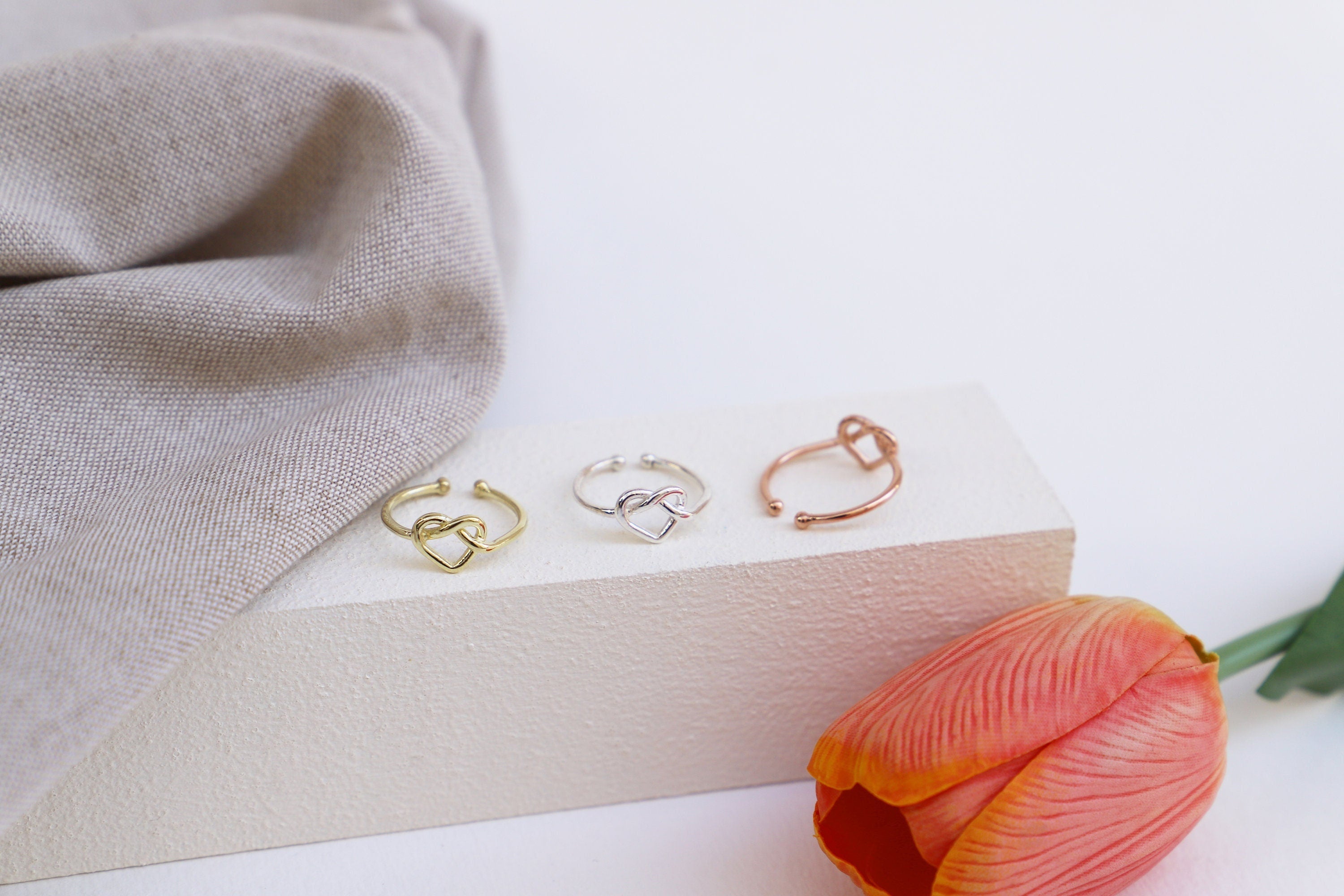 Heartfelt Designs Heart Knot Ring - Adjustable & Unique Love Symbol