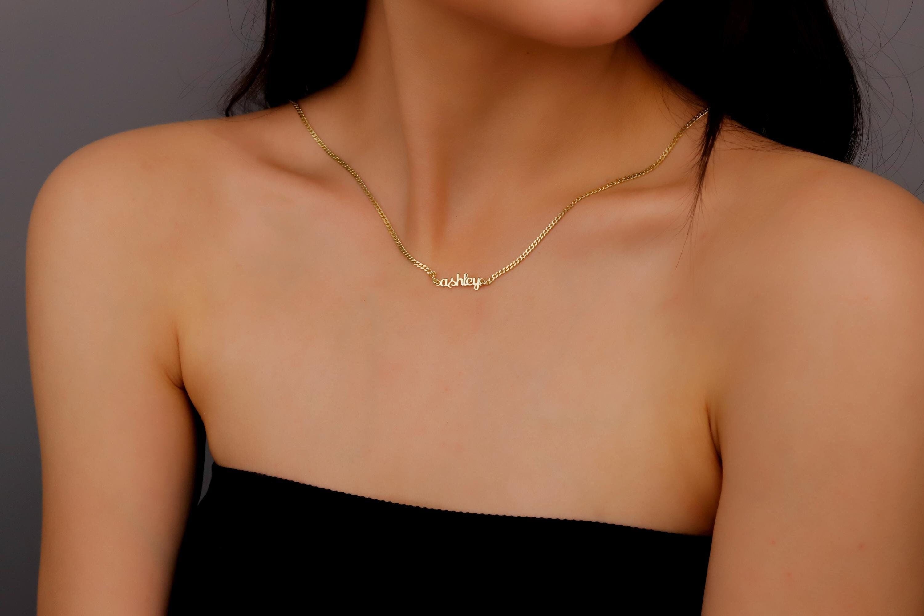 Gleam & Glow Personalized Gold Name Necklace - Dainty Double Name Jewelry