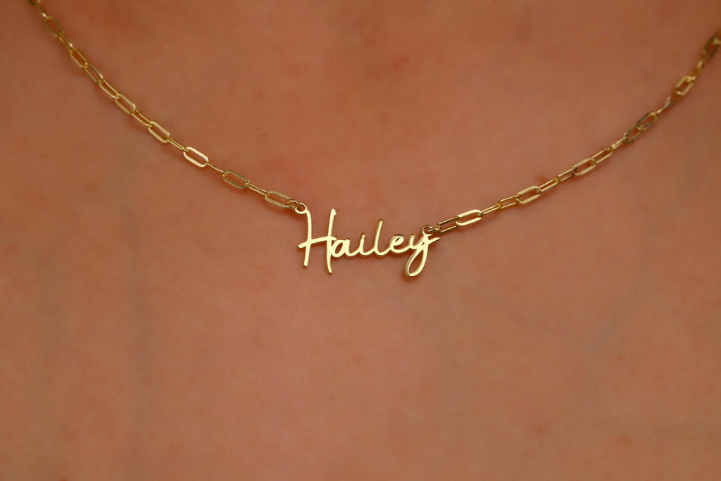 Link Chain Name Necklace - Customizable Elegant Design for a Personalized Touch