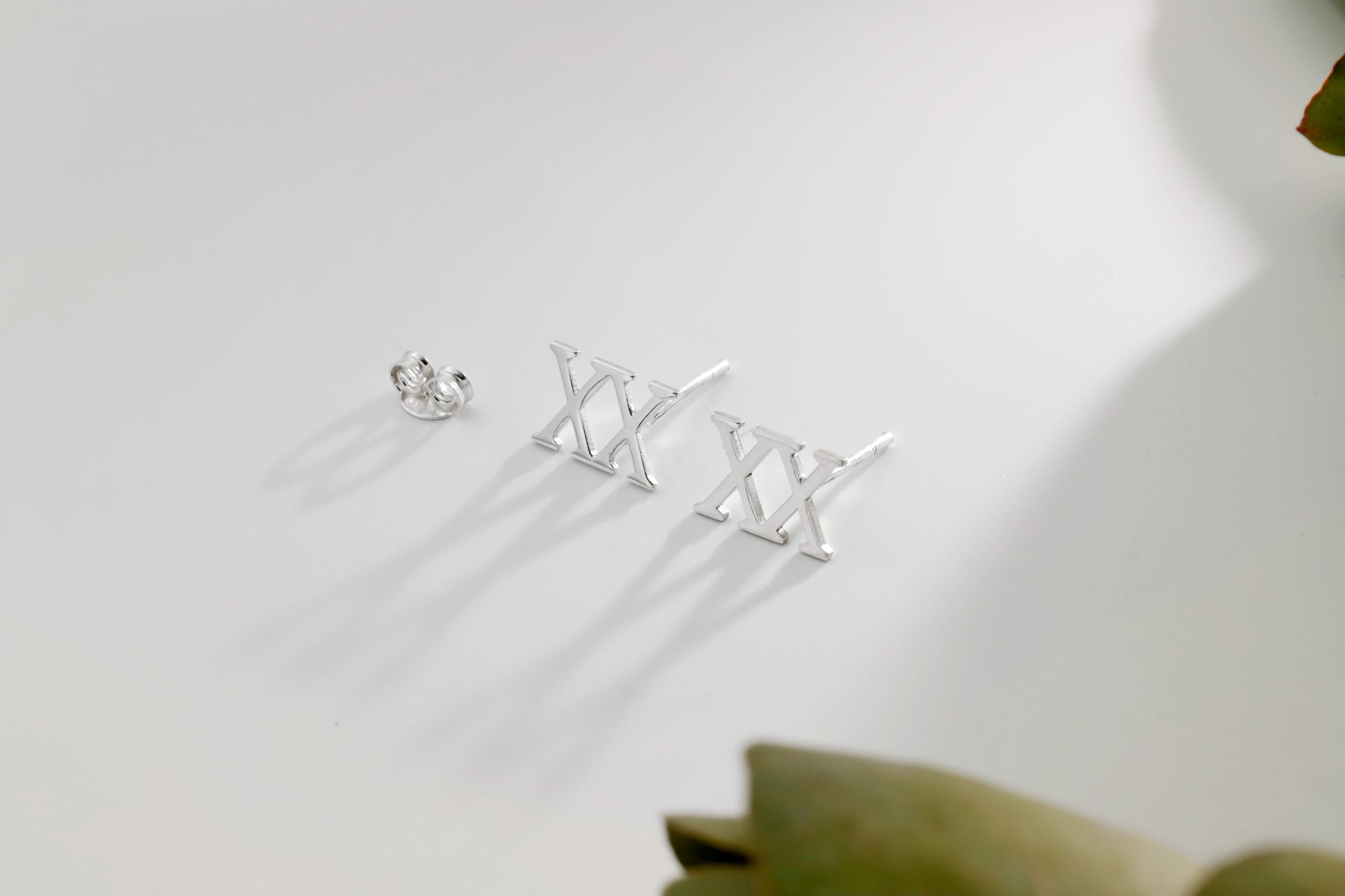 Roman Numeral Personalized Minimalist Earrings | Sterling Silver & Gold Dainty Studs for Unique Gifts