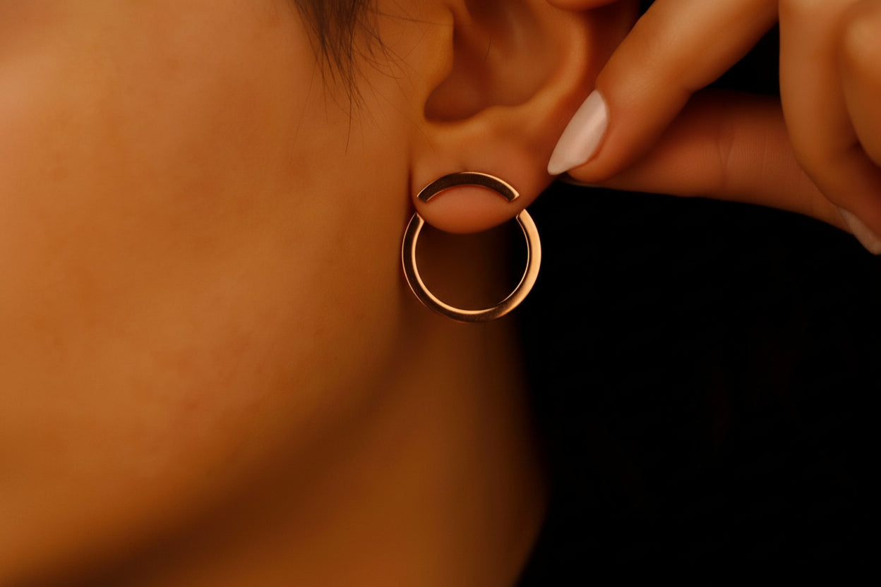 LuxeCircle Ear Jackets - Stunning Multi-Dimensional Design for Effortless Elegance