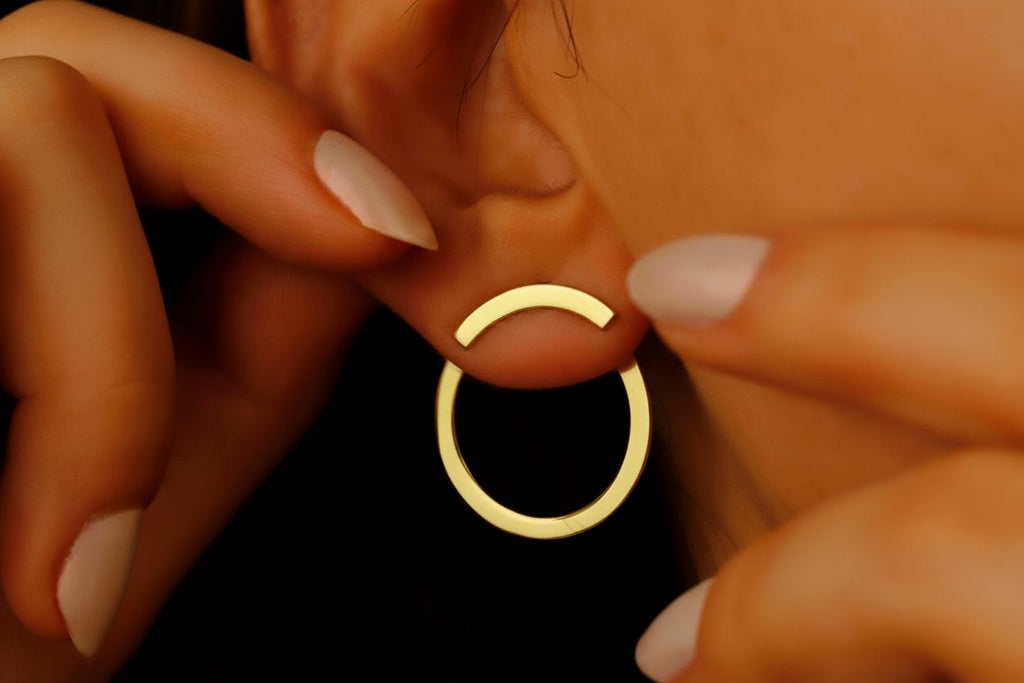 LuxeCircle Ear Jackets - Stunning Multi-Dimensional Design for Effortless Elegance