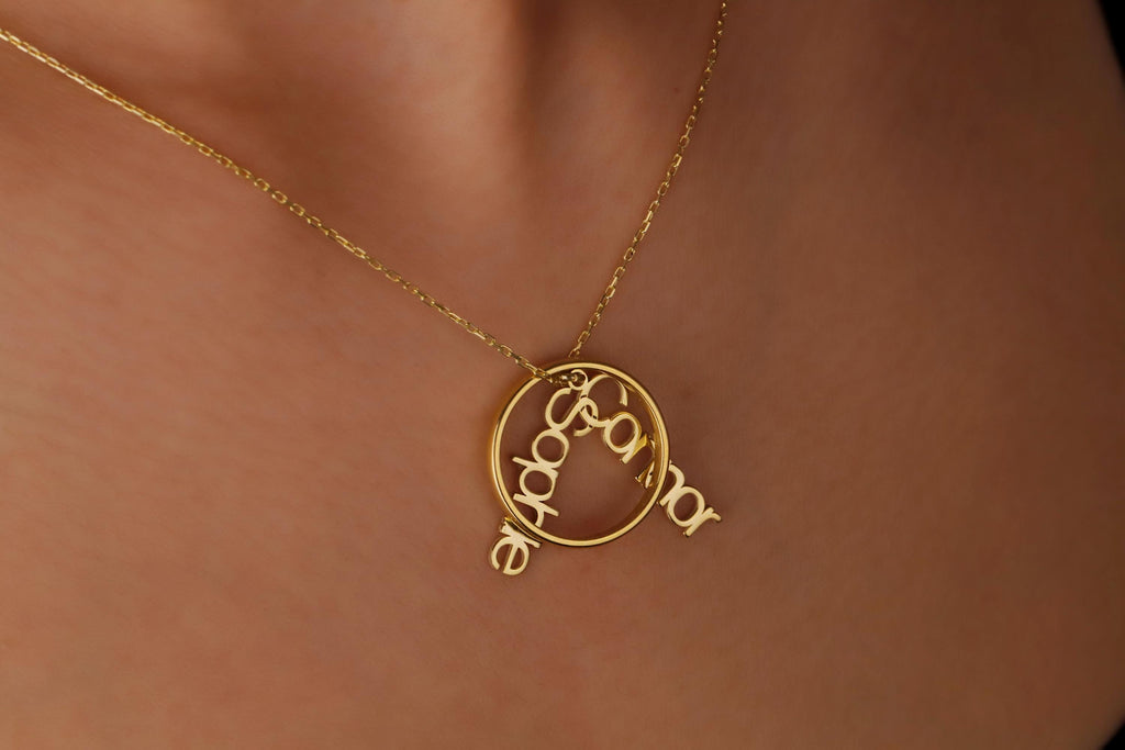 Personalized Sterling Silver Geometric Ring Holder Necklace - Unique Wedding Keepsake