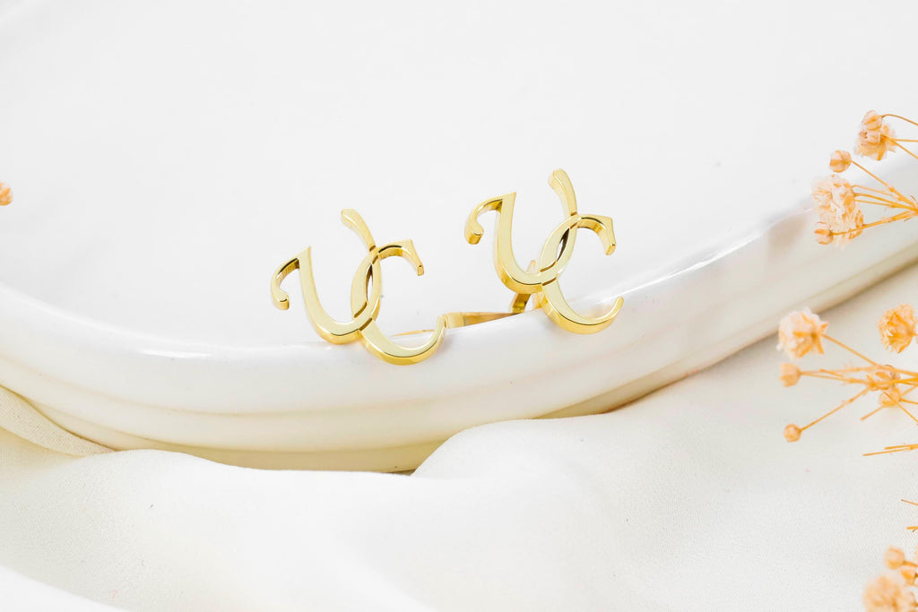 Personalized Unique Letters Cufflinks in 925 Sterling Silver