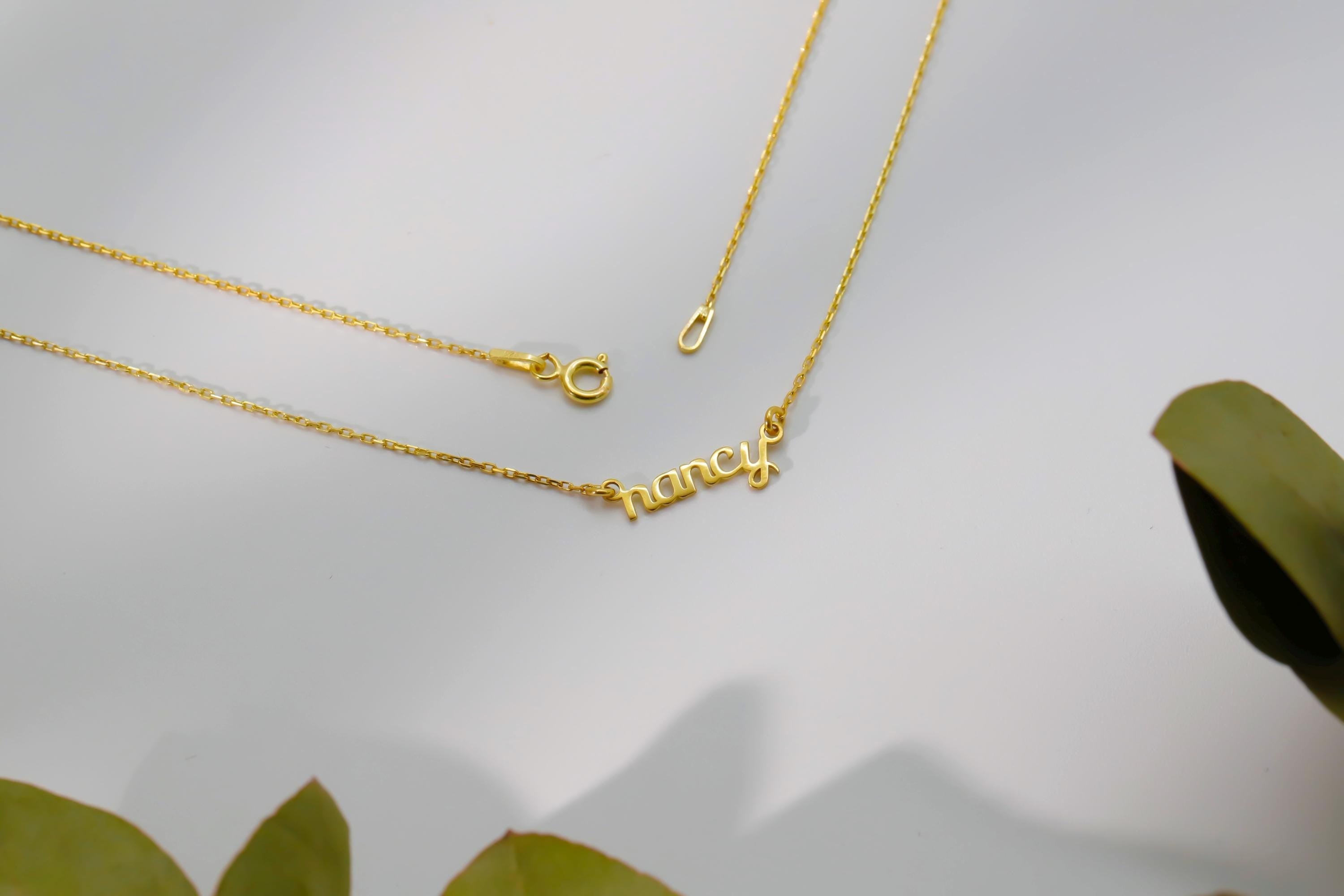 14K Gold Personalized Name Necklace - Shine Bright with Custom Elegance