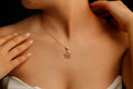 Aphrodite Dainty CZ Diamond Venus Flower Necklace | Symbol of Love & Beauty | Protection Pendant