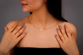 Sparkling Gold & Silver Name Necklace - Personalized Dainty Layered Design with Link Chain