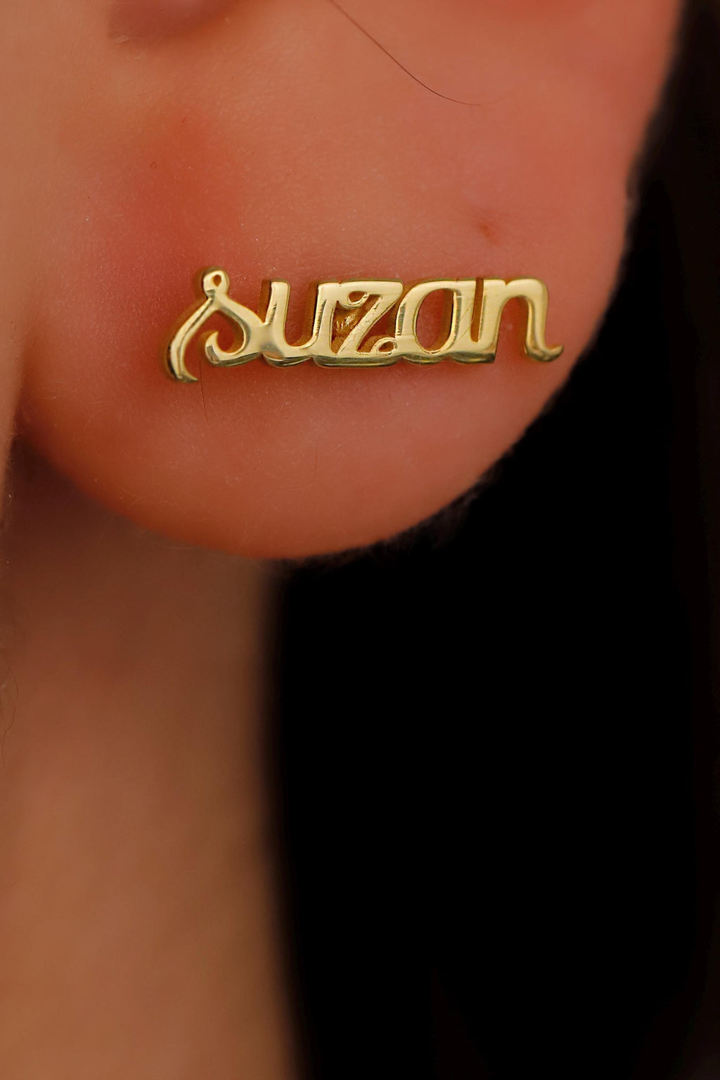 Custom Name Stud Earrings in 925 Sterling Silver