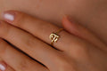 Gothic Initial Ring - Custom Old English Letter Jewelry for Unique Self-Expression