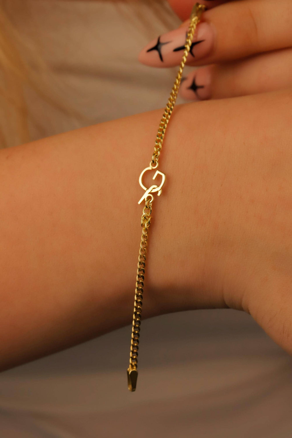 Interlocking Initials Bracelet by SilverGoldandRose