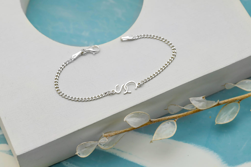 Interlocking Initials Bracelet by SilverGoldandRose