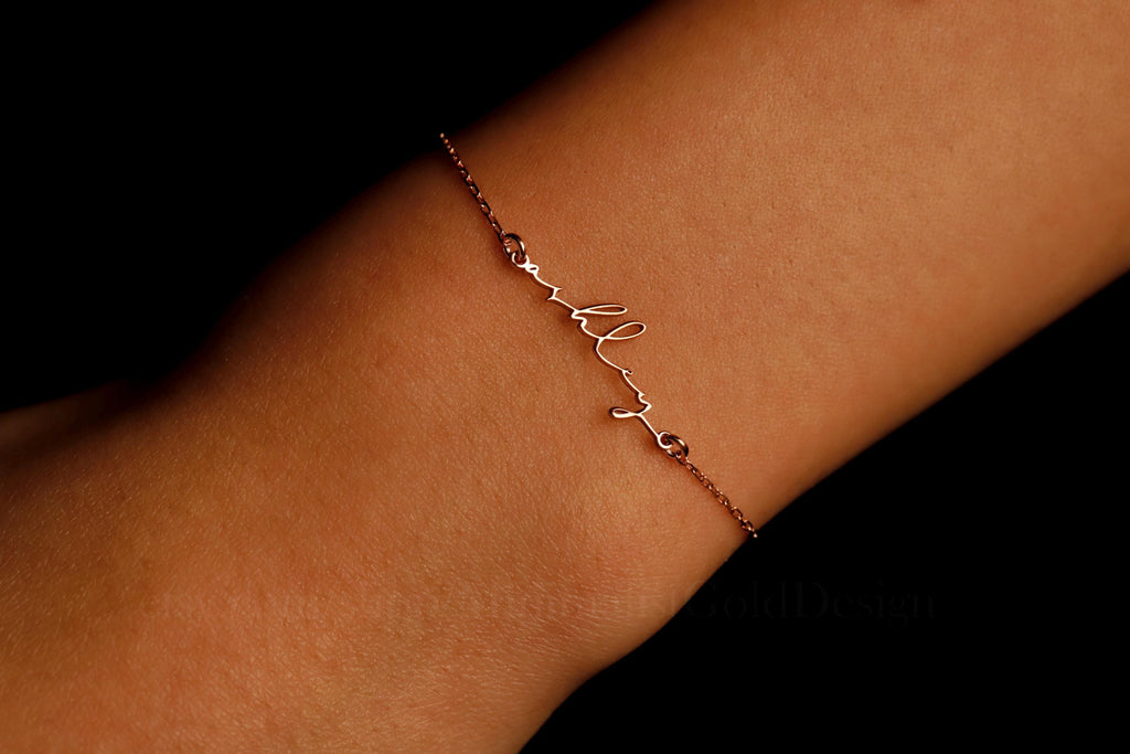 Dazzling Dreams Name Bracelet - Dainty Custom Jewelry for Her