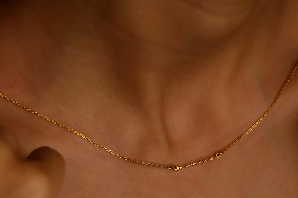 Dainty Name Necklace - Custom 18K Gold Filled Layering Jewelry for Moms - Minimalist Personalized Gift