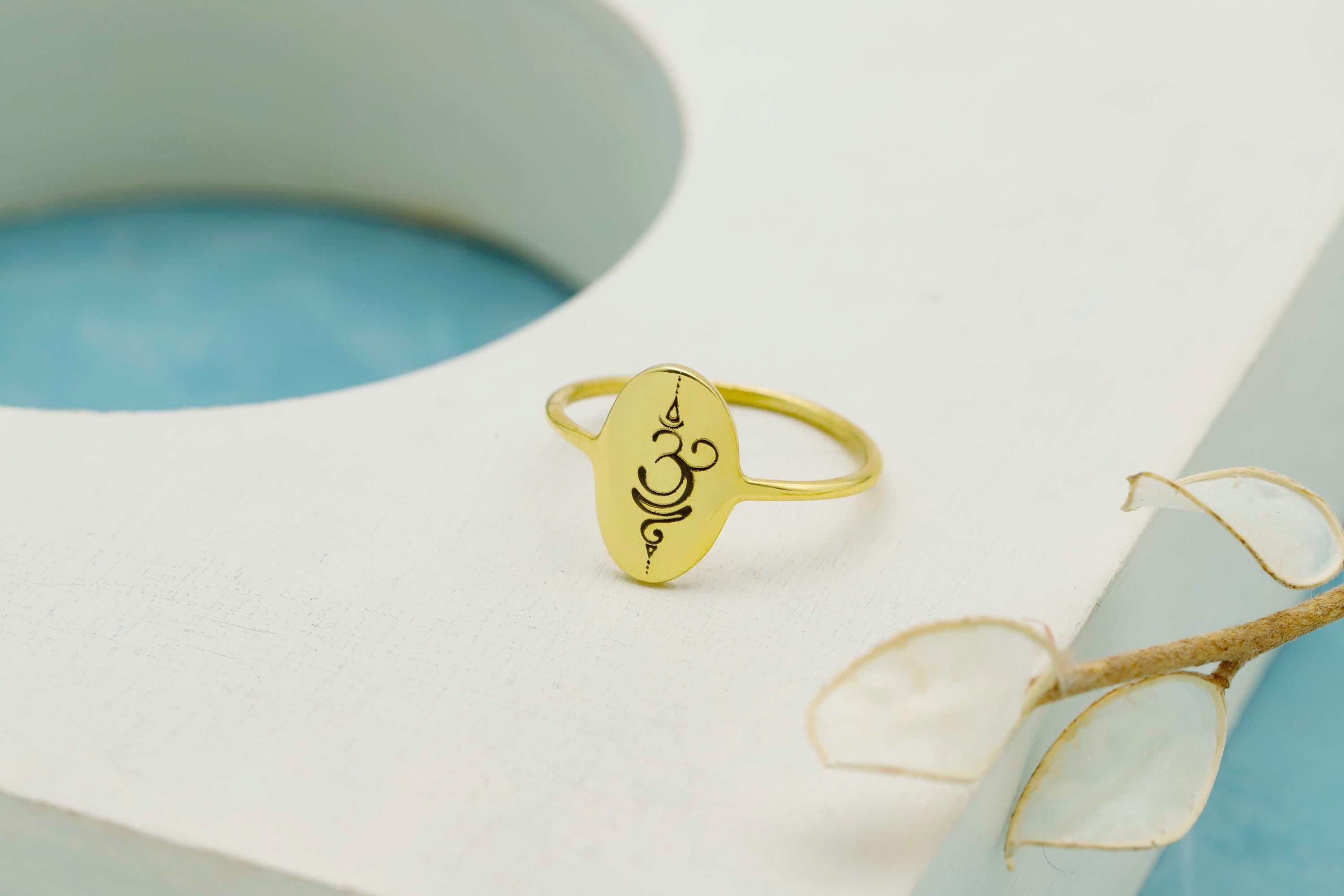 Yoga Ring – Dainty 925 Sterling Silver Ohm Meditation Jewelry for Mindful Moments