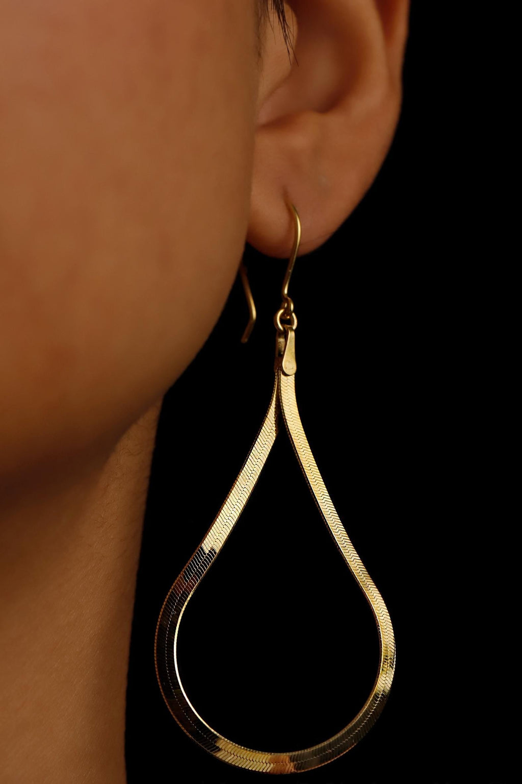 925 Sterling Silver Dainty Herringbone Chain Earrings