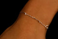 Tiny Two Gold Name Bracelet - Personalized Family Jewelry, Custom Dainty Layering Gift for Mom
