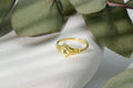 Pinky Initial Ring by SilverGoldandRose - Personalized Elegance in Dazzling Pink