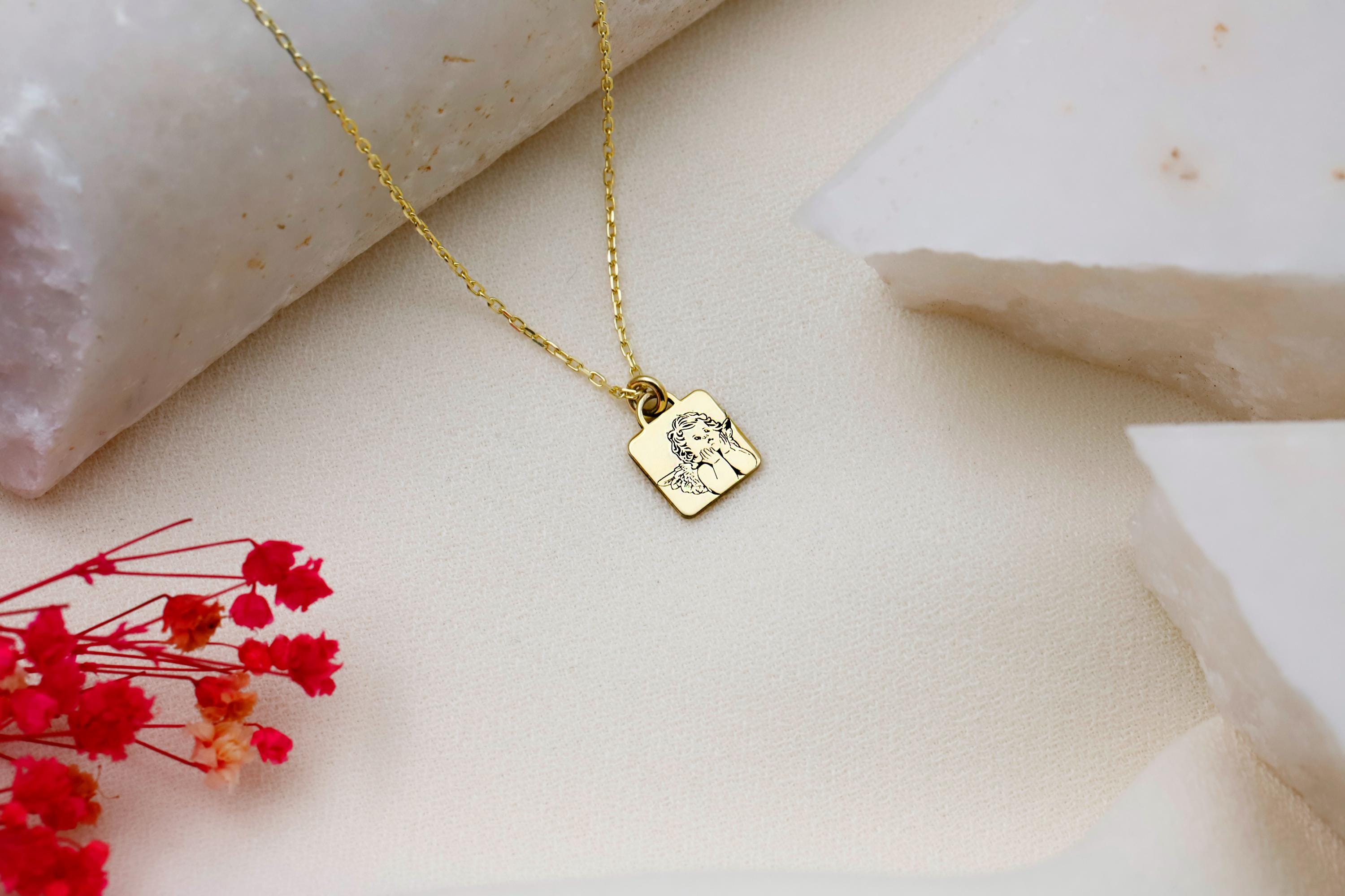 Guardian Angel Jewelry - Dazzling Necklace with Protective Charm
