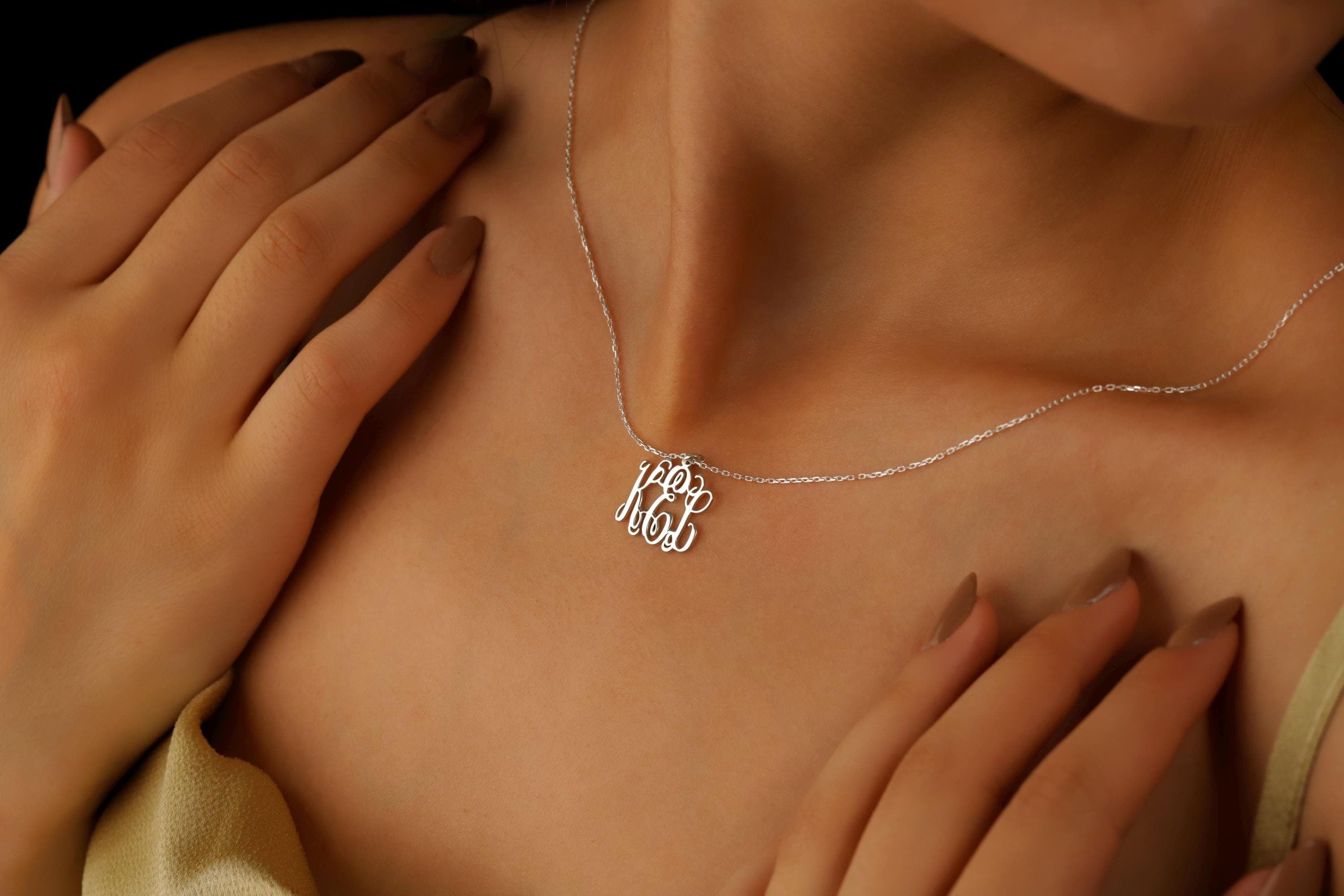 Shimmering Gold Monogram Necklace | Custom Initial Jewelry | Thoughtful Personalized Gift