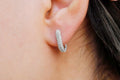 Sparkling Silver Diamond Huggie Earrings | Dainty CZ Cartilage Hoops for Your Earring Stack | Perfect Gift Idea