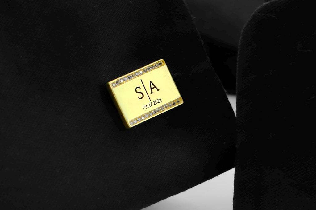 Your Actual Handwriting Engraved Cufflinks in 925 Sterling Silver
