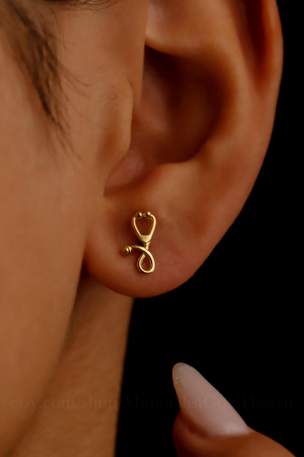 Stethoscope Stud Earrings | Dainty Medical Jewelry | Perfect Gift for Nurses & Paramedics
