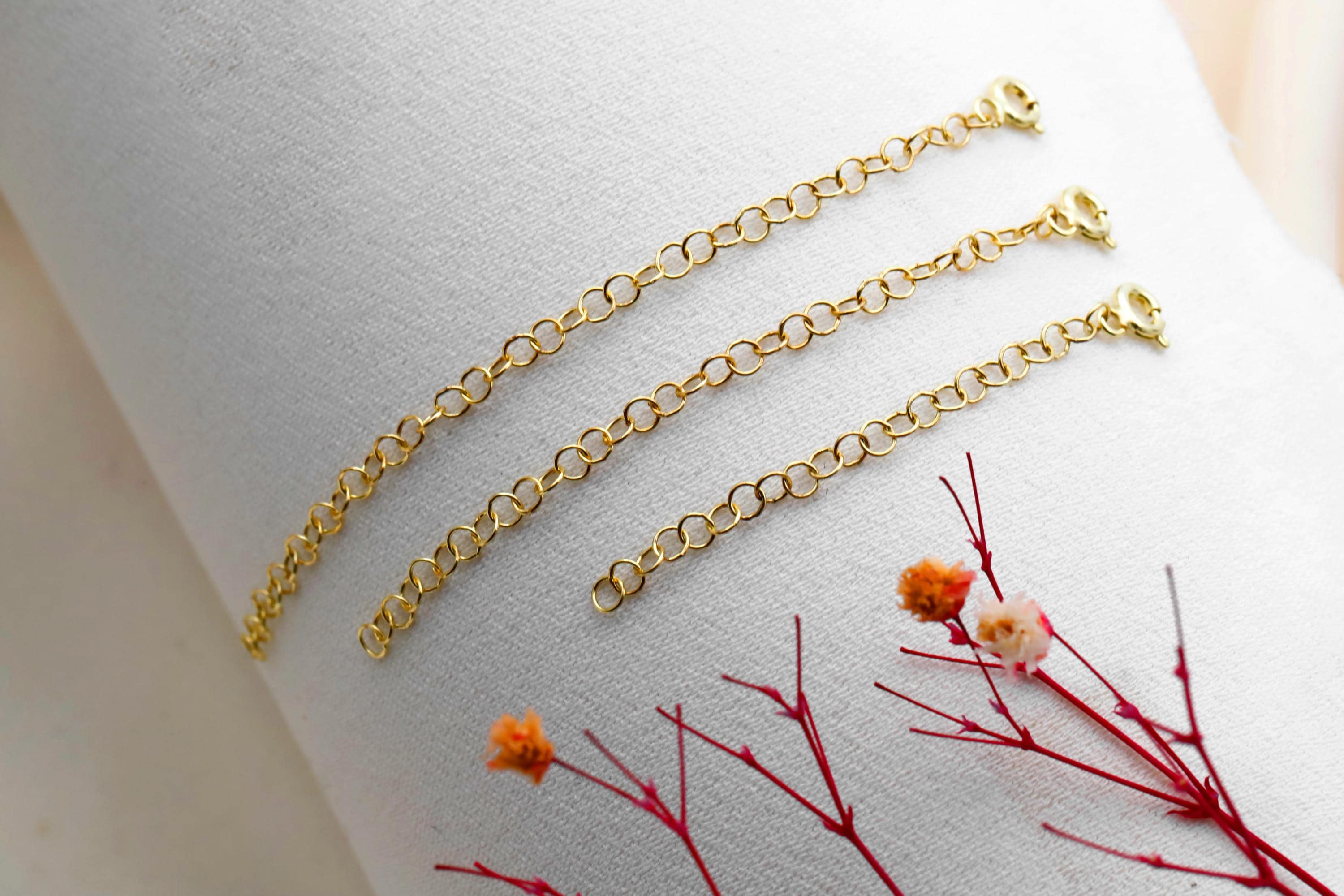Adjustable Chain Extender for Necklaces & Bracelets - 925 Sterling Silver
